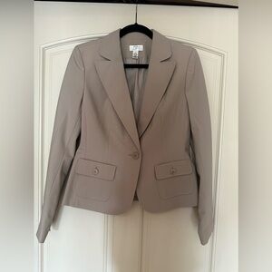 Loft tan one button blazer